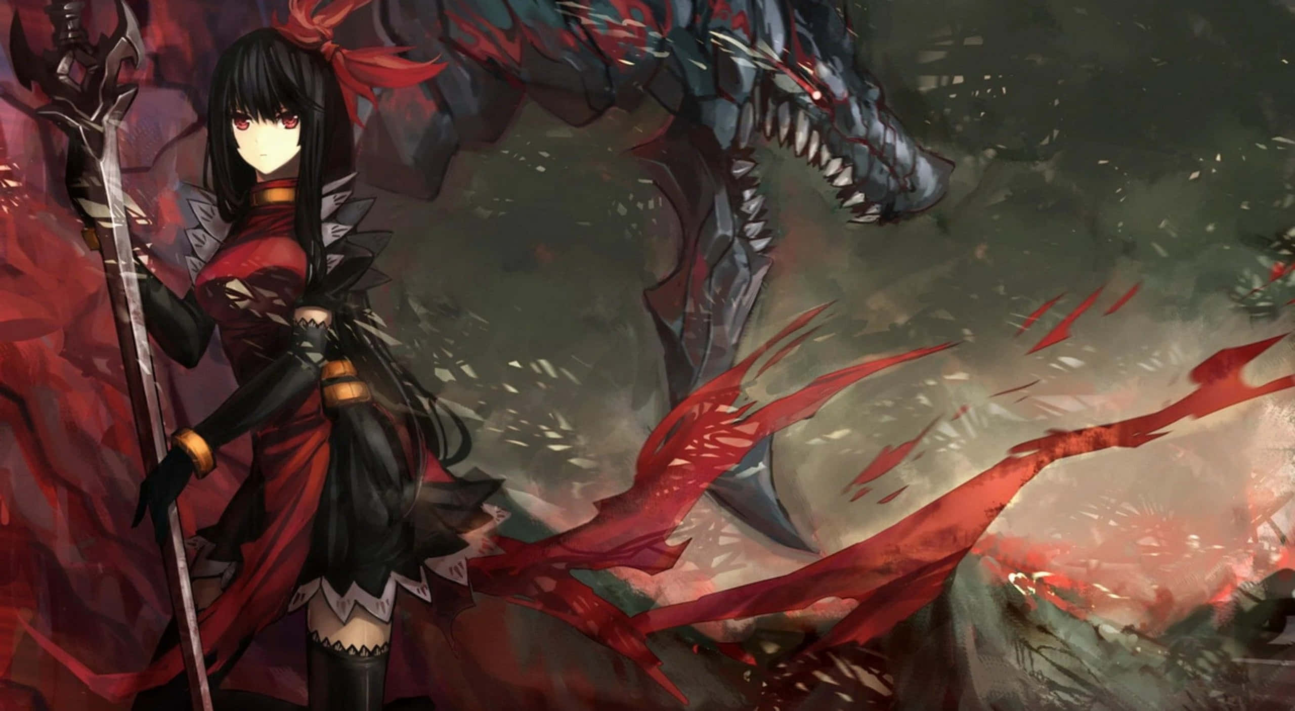 ילדה עם חרב ודרקון טפט