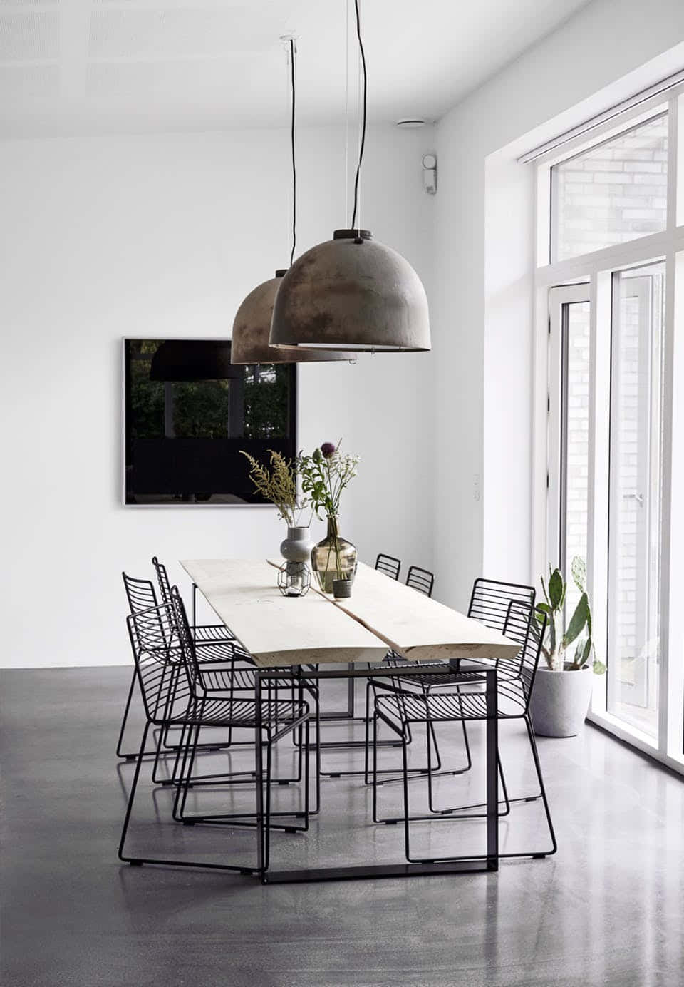 יצירות אמנות מינימליסטיות אסתטיות בפלטת שחור-לבן טפט
