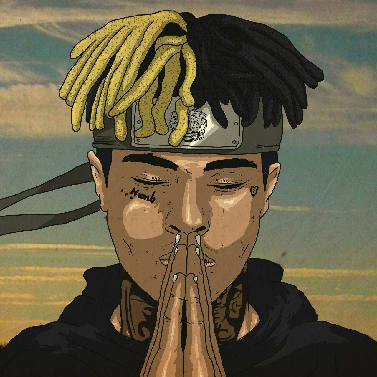 יצירת אמנות אנימה מדהימה של XXXTentacion ג'וס WRLD טפט