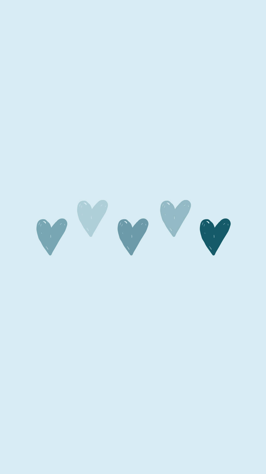 לבבות מינימליסטיים אסתטיקה כחולה חמודה טפט