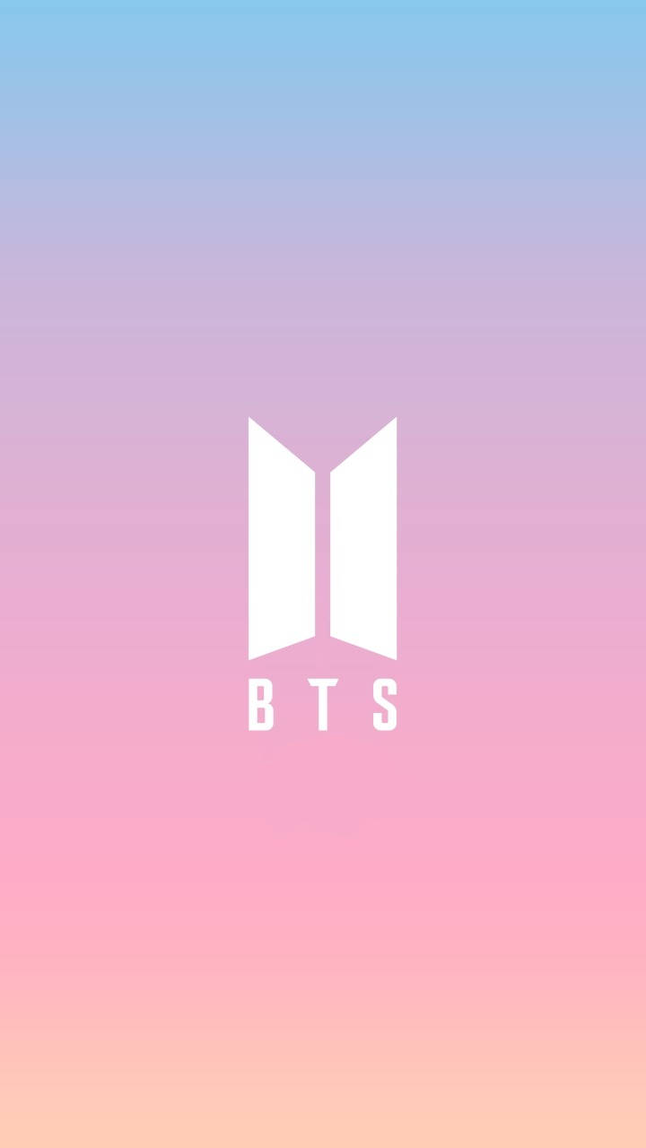 לוגו BTS בגרדיאנט ורוד טפט