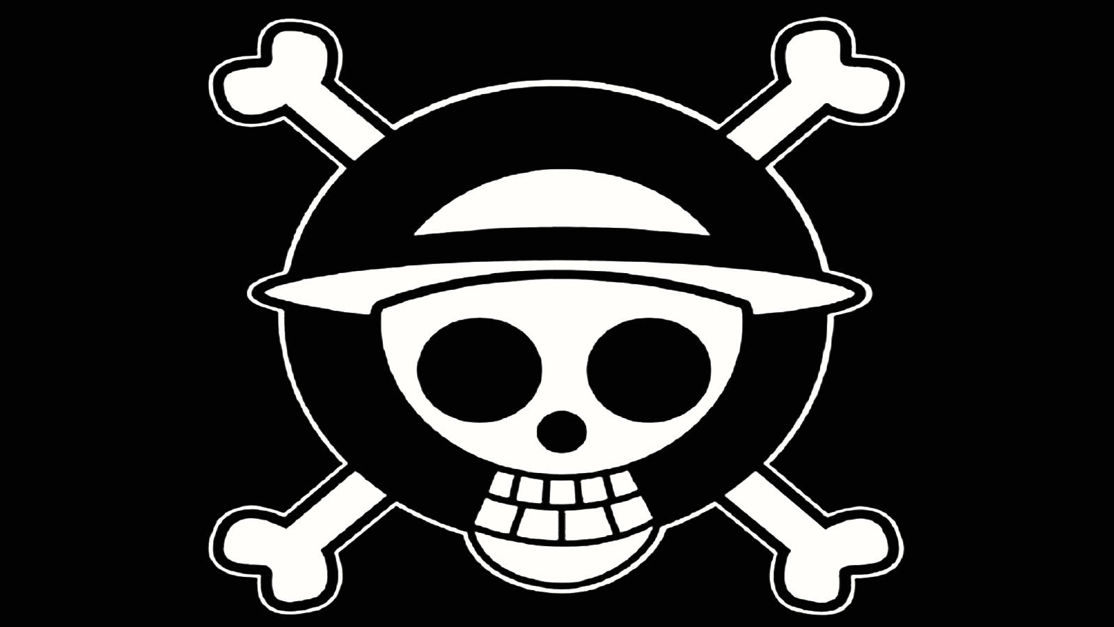 לוגו One Piece עם גולגולת טפט