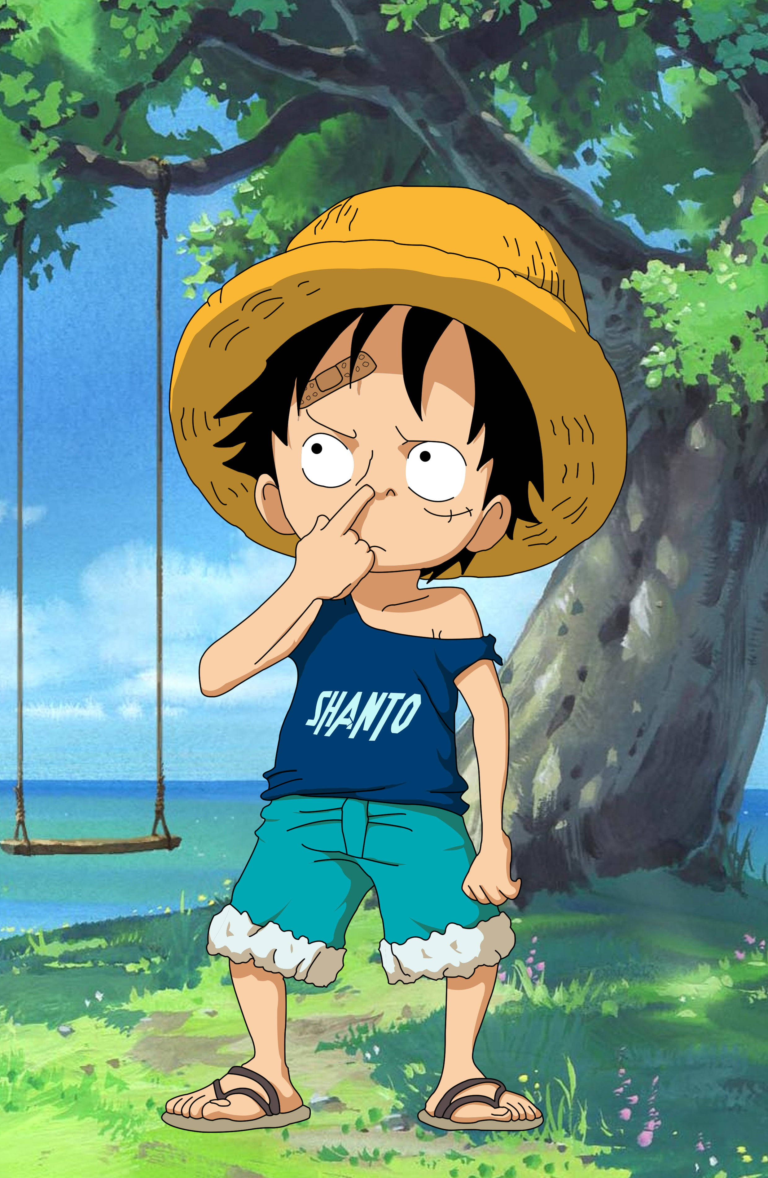 לופי ילד PFP One Piece פאנרט מצחיק טפט