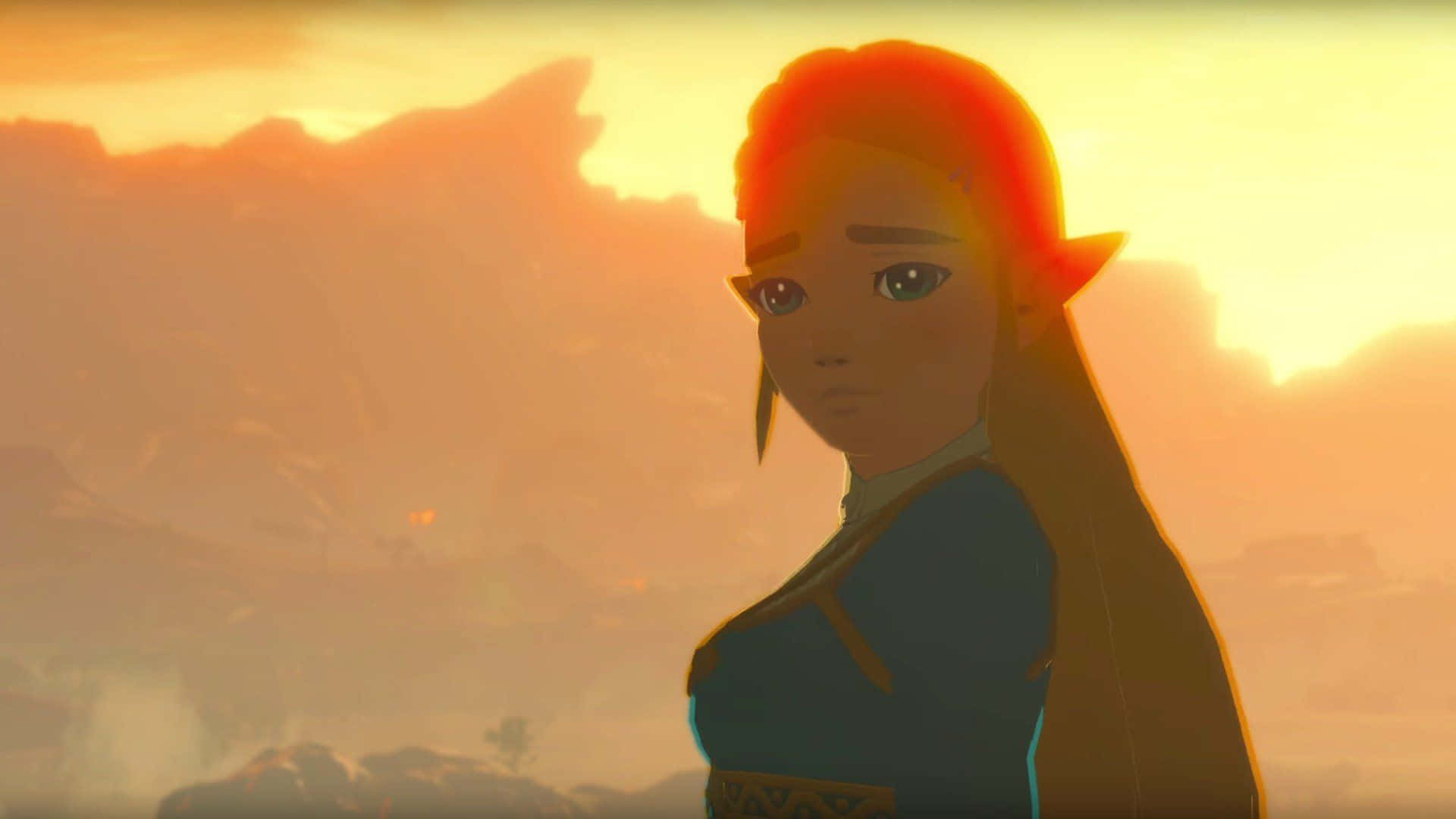 מבט עצוב של הנסיכה זלדה BOTW טפט