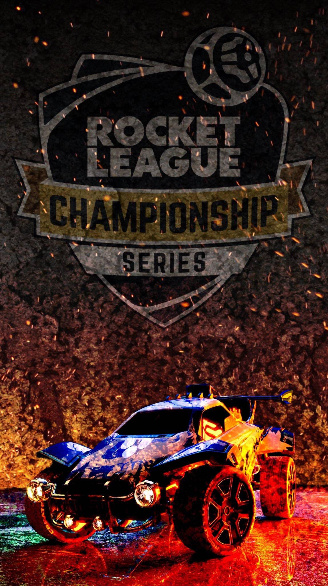 מכונית בוערת מ-Rocket League לטלפון טפט