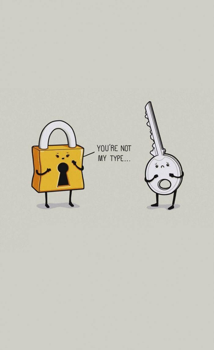 מנעול ומפתח טלפון מצחיק טפט