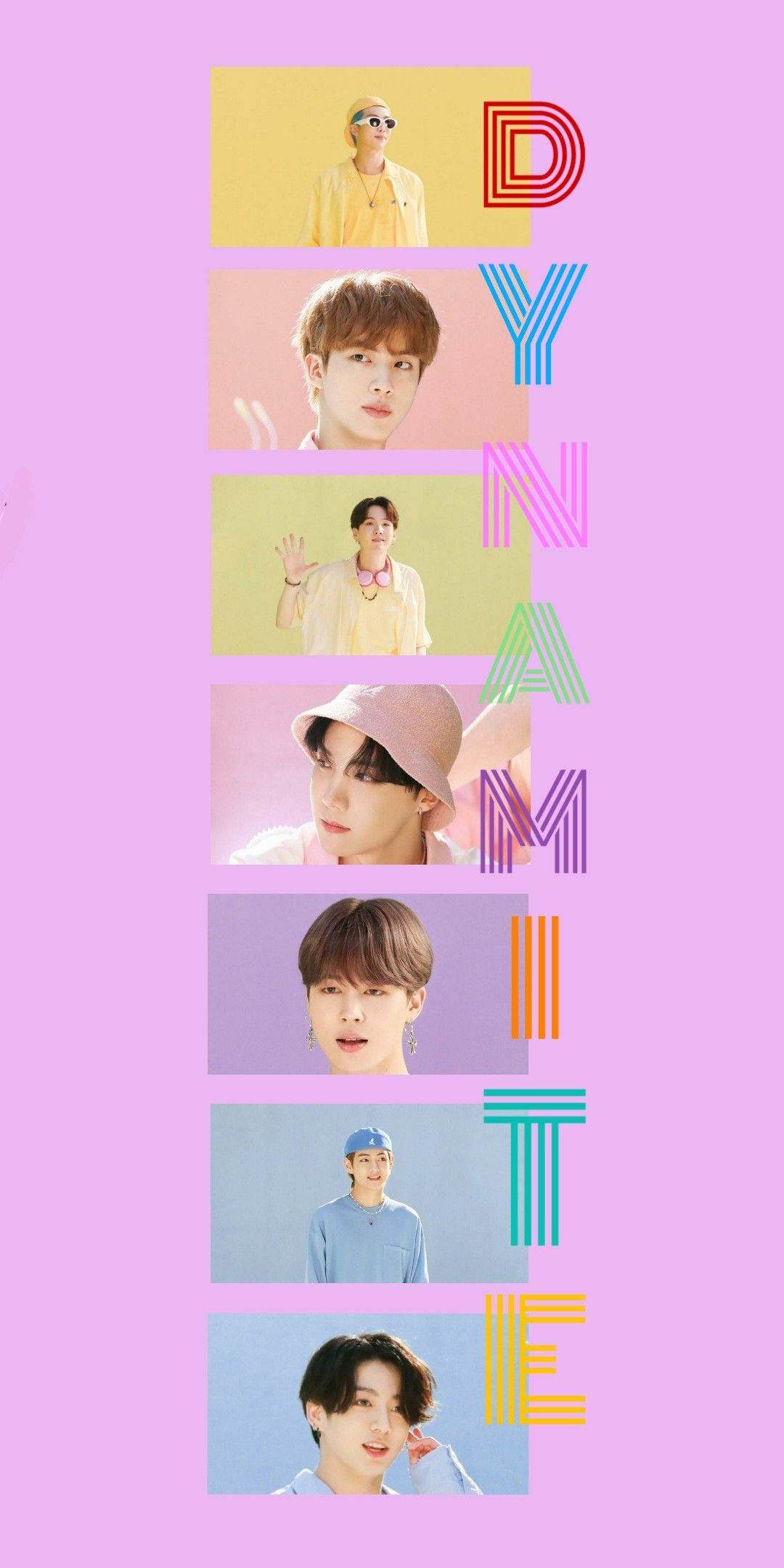 נייד אסתטי סגול BTS Dynamite טפט
