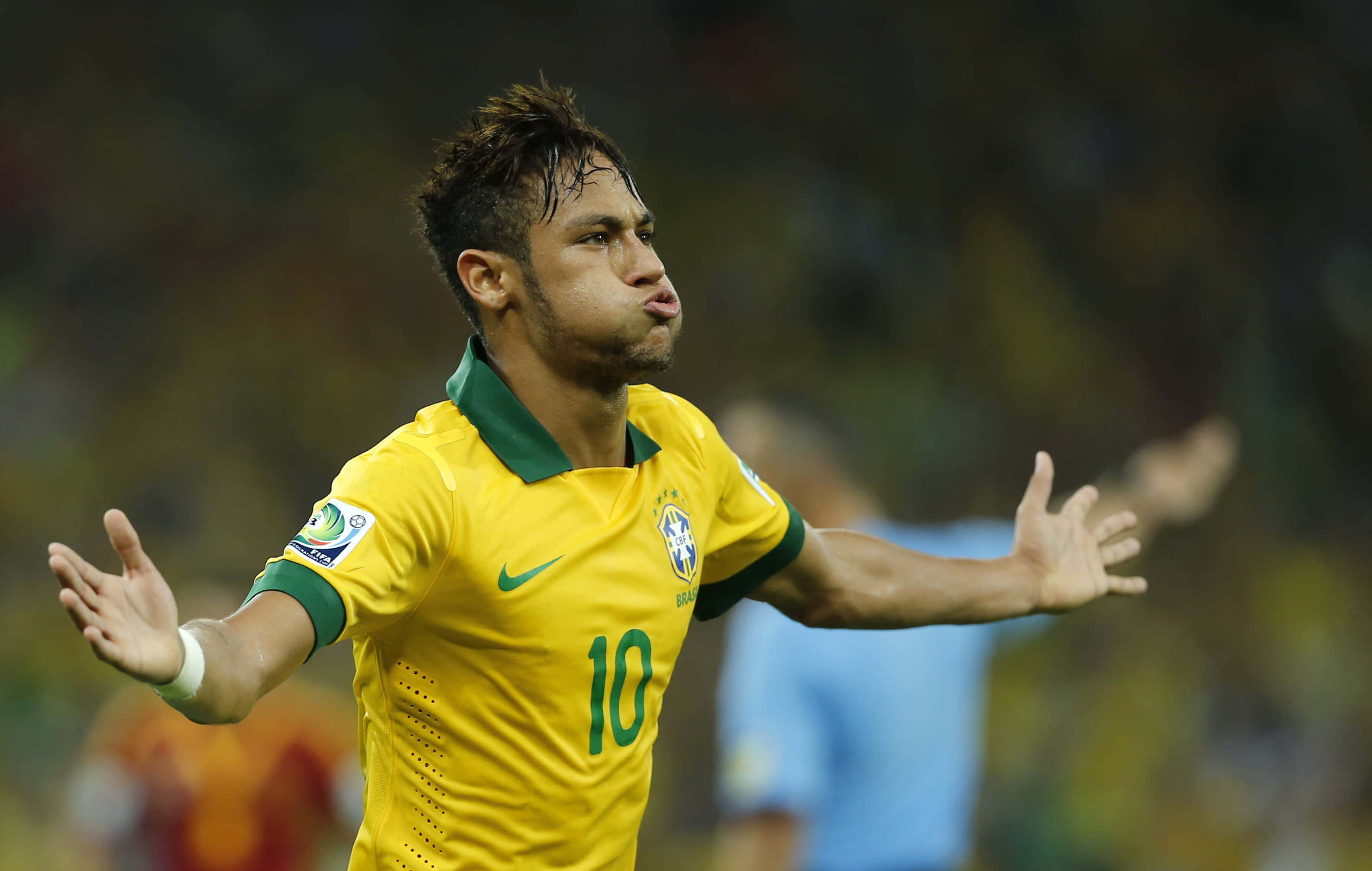 ניימאר חוגג ניצחון של ברצלונה. טפט
