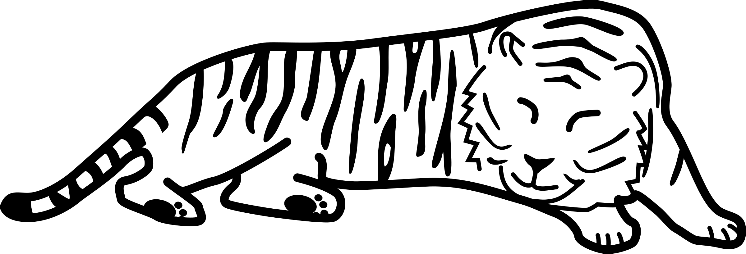נמר נח בקווי אומנות טפט
