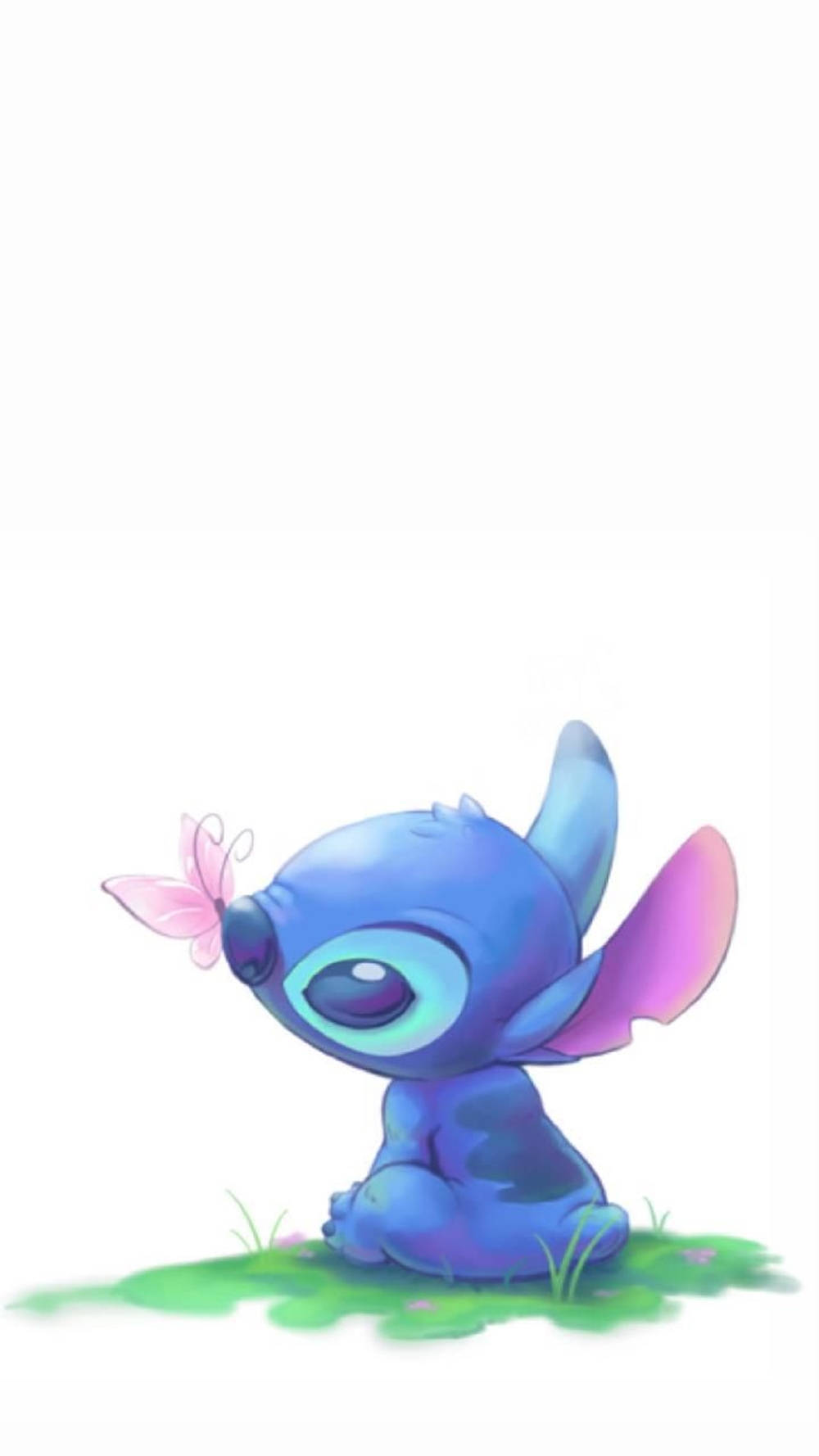 סטיץ' חמוד עם פרפר באור שמש לאייפון טפט