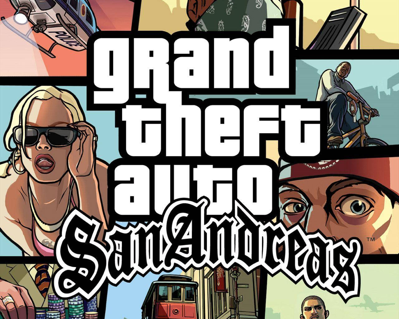 סצנת הכותרת הקלאסית של GTA סן אנדראס טפט