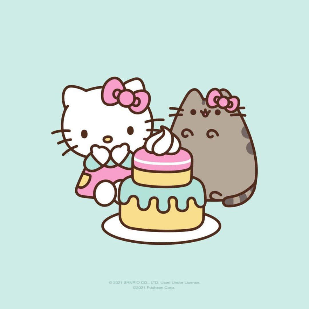 עוגת יום הולדת הלו קיטי Sanrio טפט