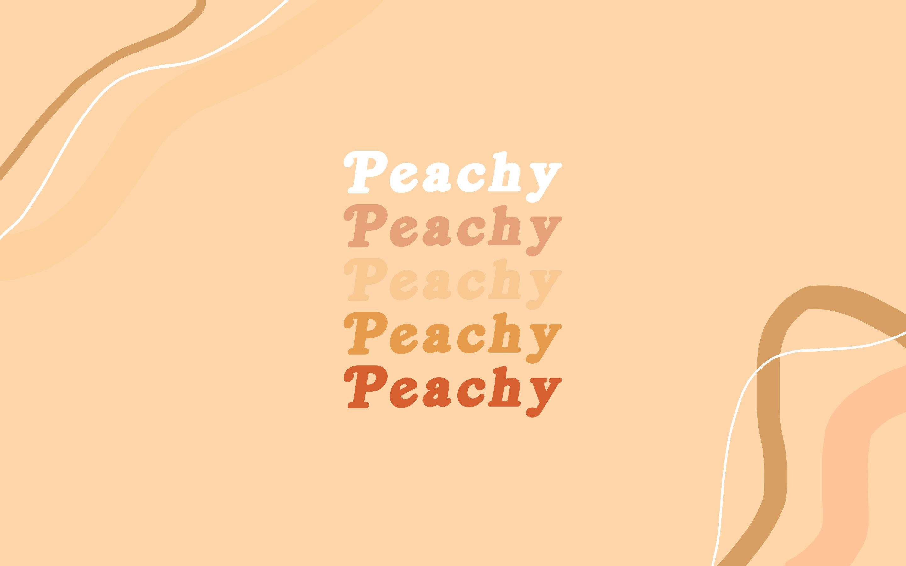 פוסטר אסתטי בצבע חום בהיר עם הכיתוב Peachy טפט