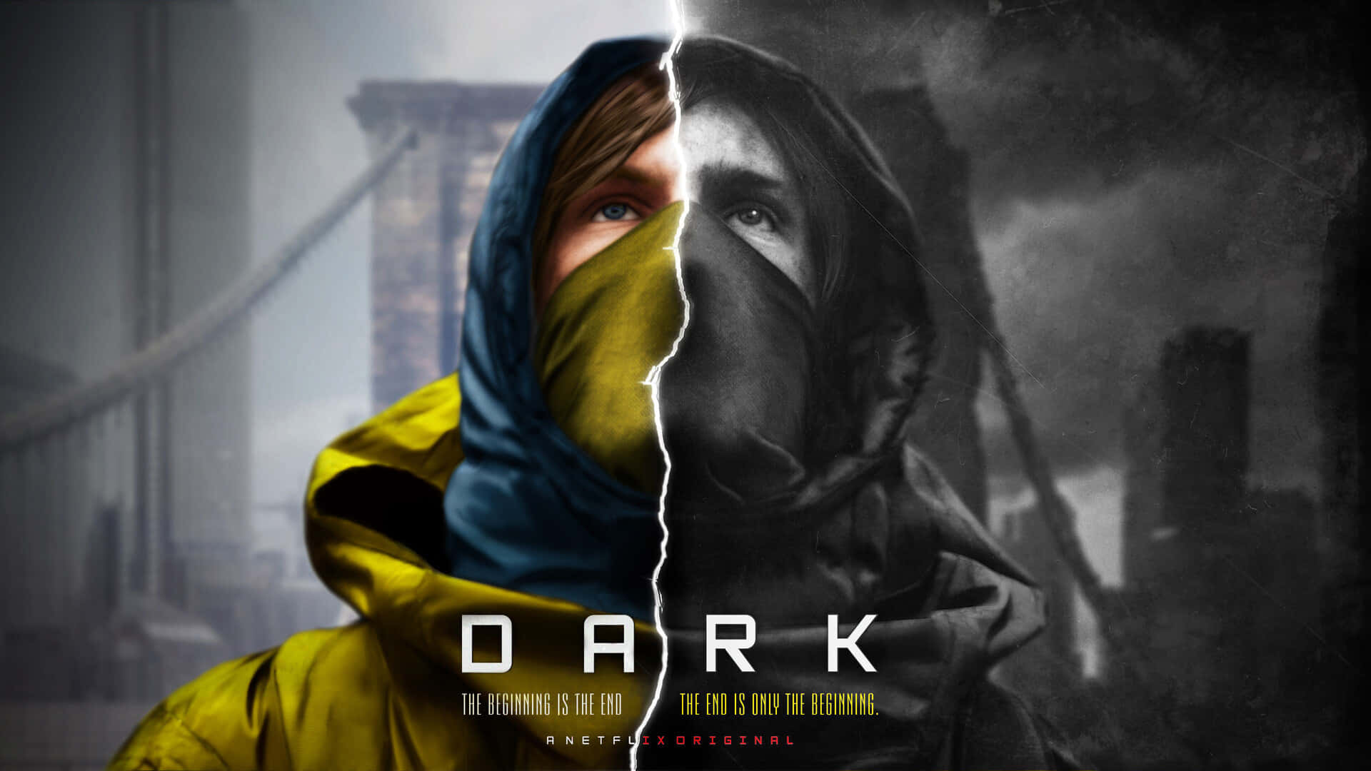 פוסטר מפוצל של הסדרה המקורית של נטפליקס Dark טפט