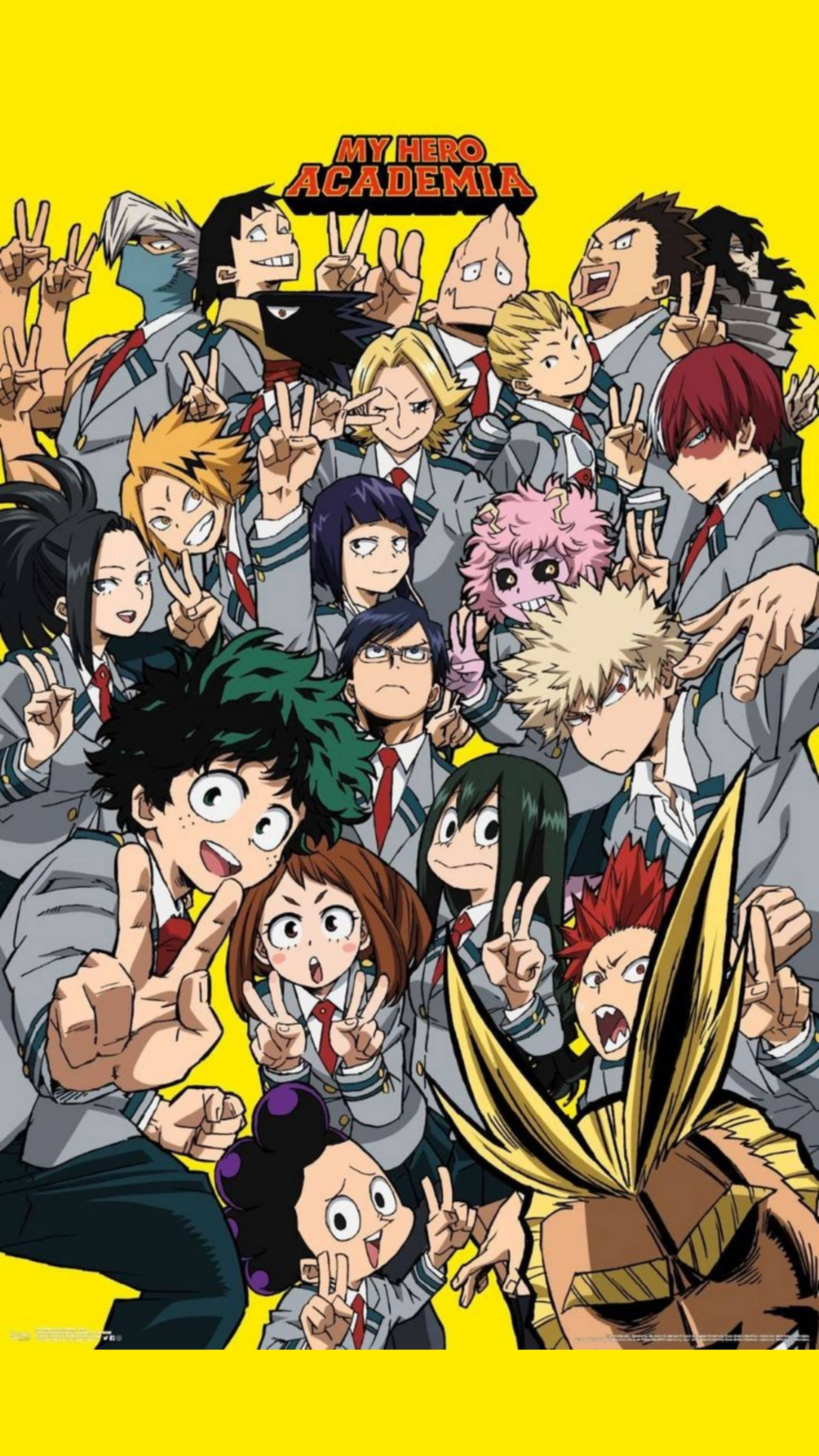 פוסטר קבוצתי My Hero Academia לאייפון טפט