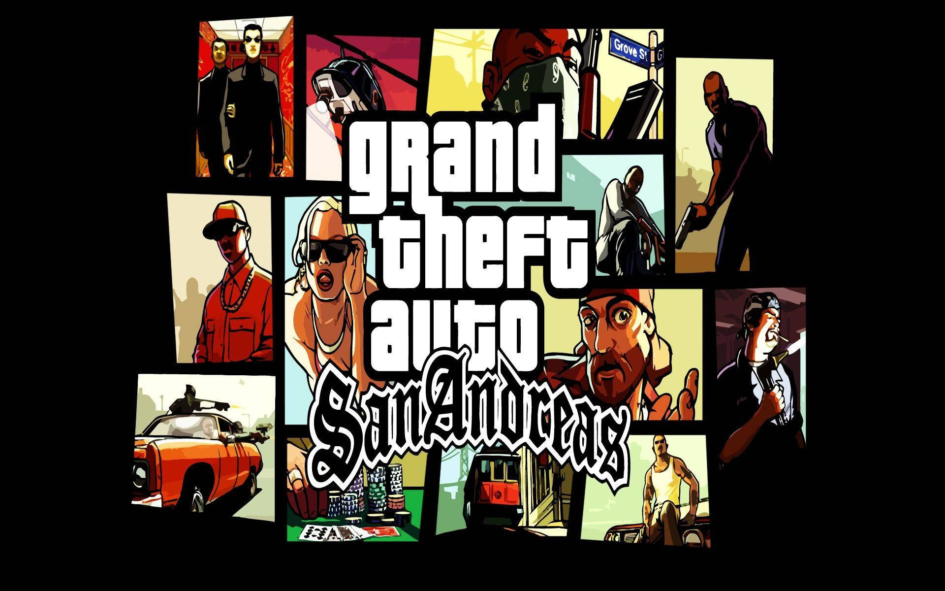 פוסטר קולאז' GTA SA 4K טפט