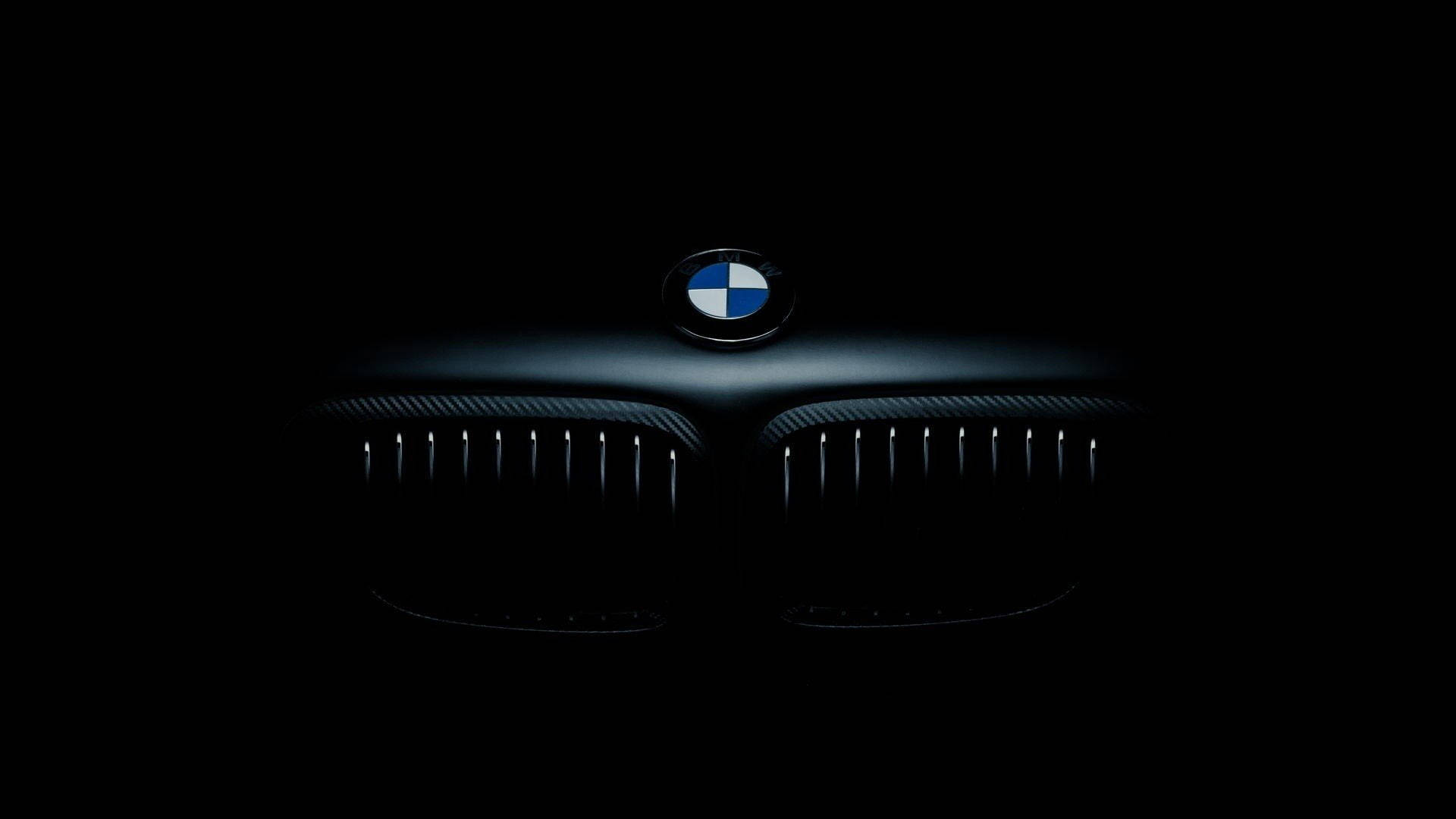 פנס קדמי כהה של BMW למחשב נייד — אסתטיקה שחורה טפט