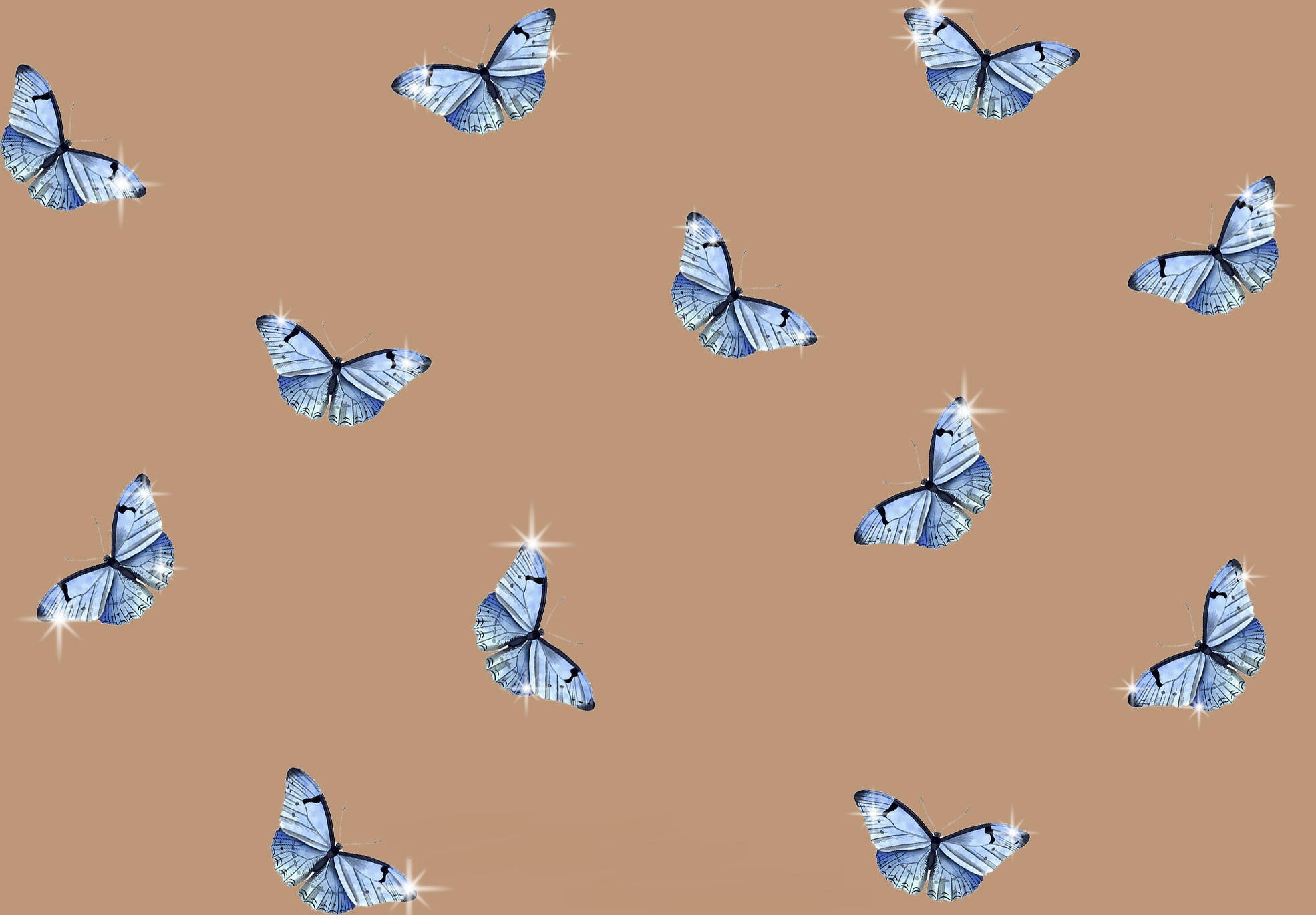 פרפרים כחולים אסתטיים למחשב נייד טפט