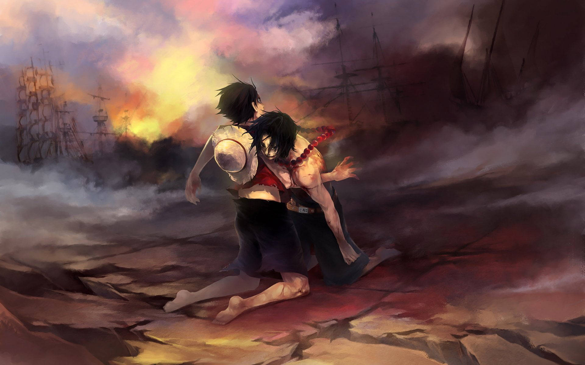 ציור דיגיטלי 4K של One Piece טפט