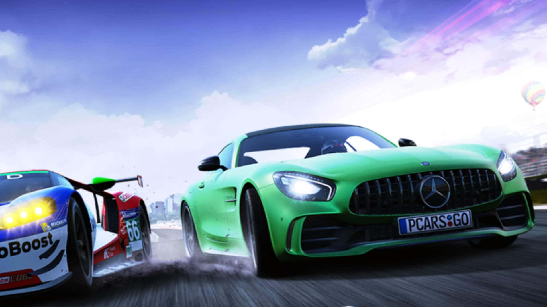 רקע HD של מכוניות מירוץ ממשחק המובייל Project Cars Go טפט