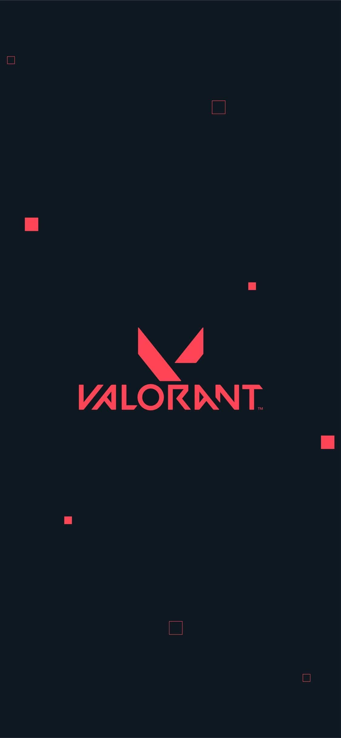 רקע Pixel 3xl של Valorant עם לוגו באדום טפט