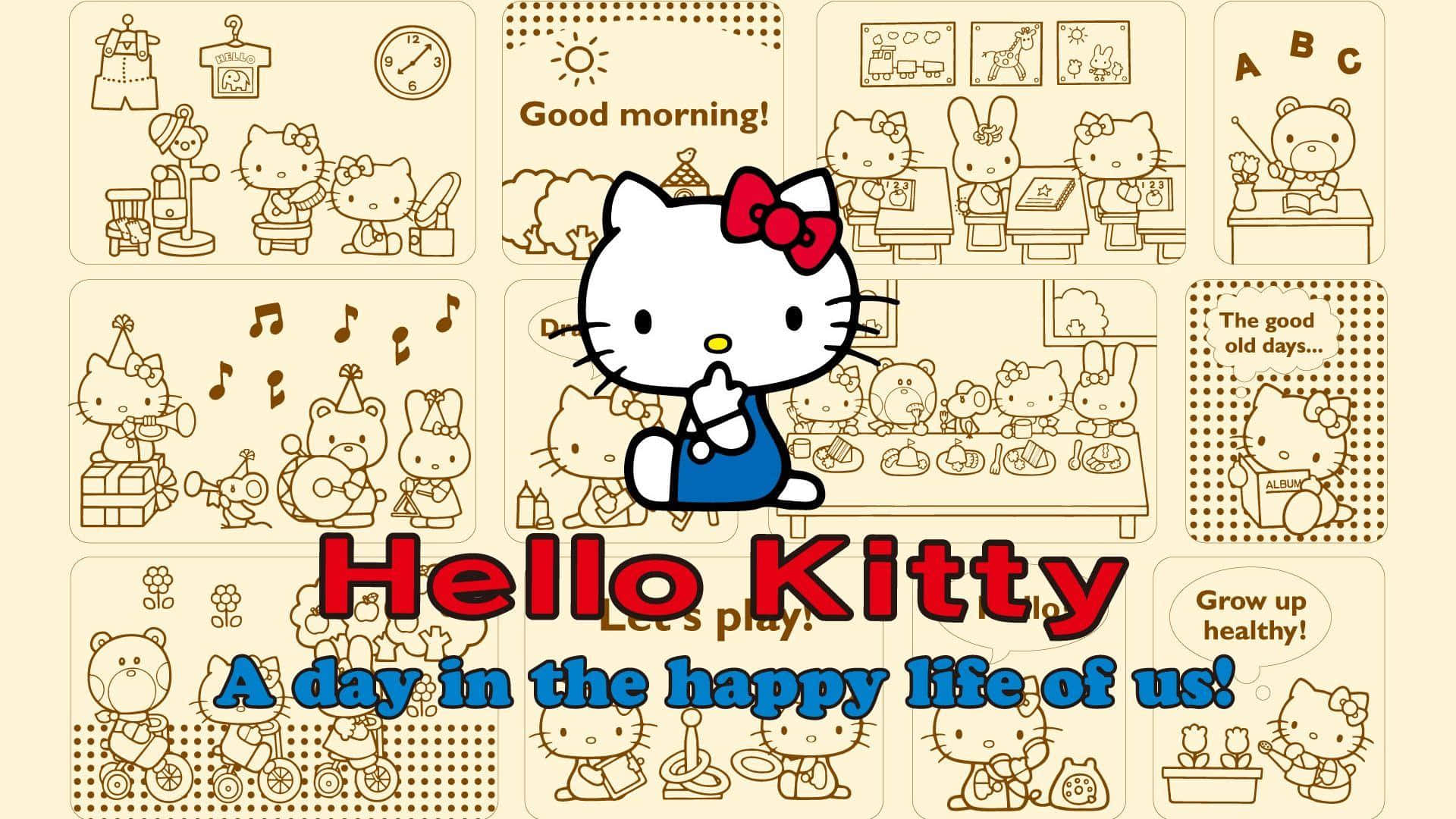 רקע הלו קיטי — Sanrio GIF טפט