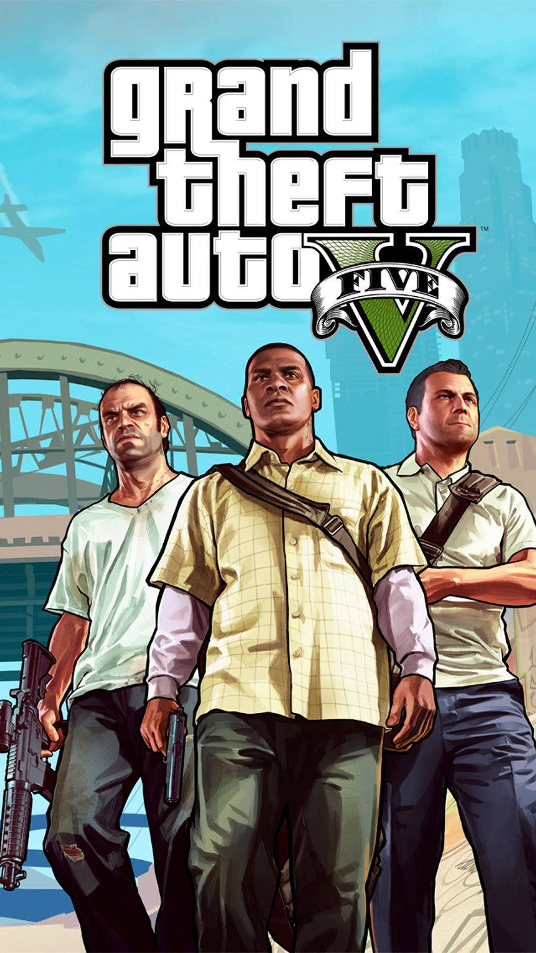 רקע טלפון 4K GTA 5 טרבור פרנקלין מייקל טפט