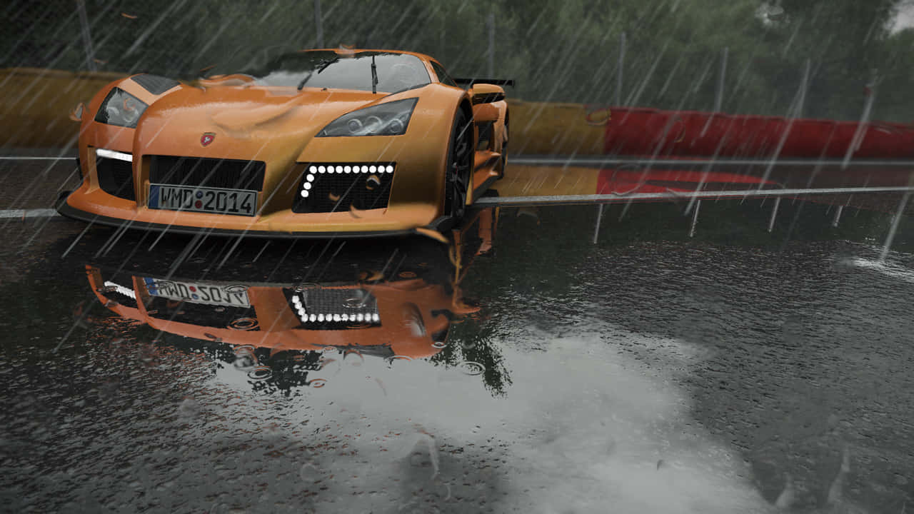 רקע מכונית כתומה 720p Project Cars טפט