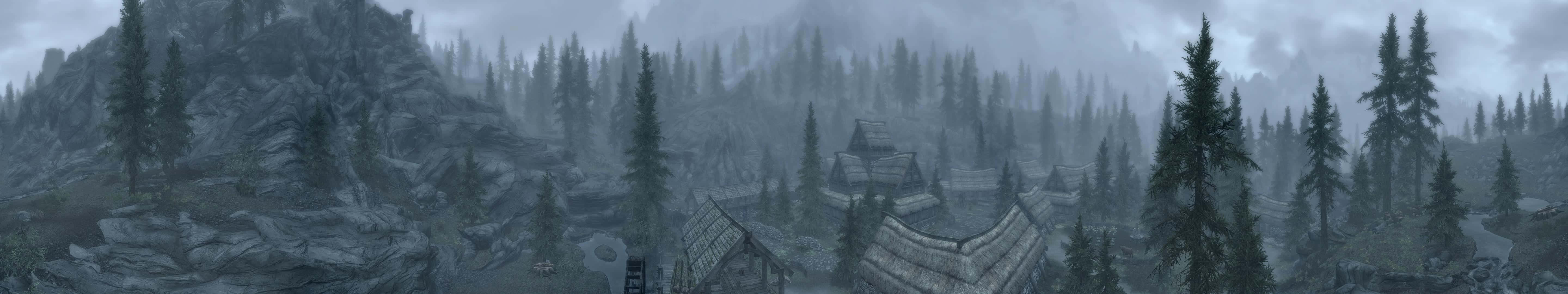 רקע שחור ואפור של Skyrim למסך Pixel 3 טפט