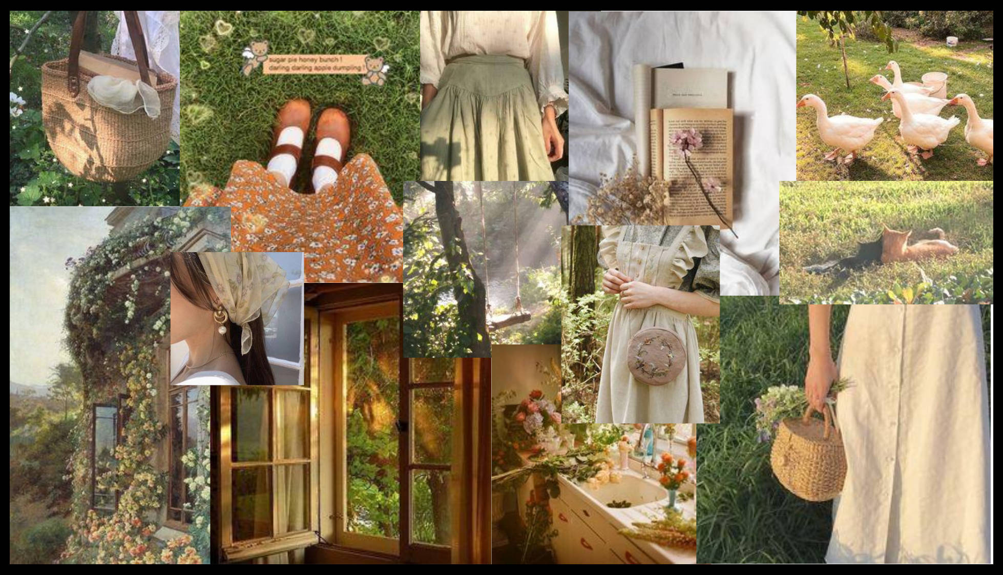 שולחן עבודה כפרי בסגנון קוטג'קור טפט