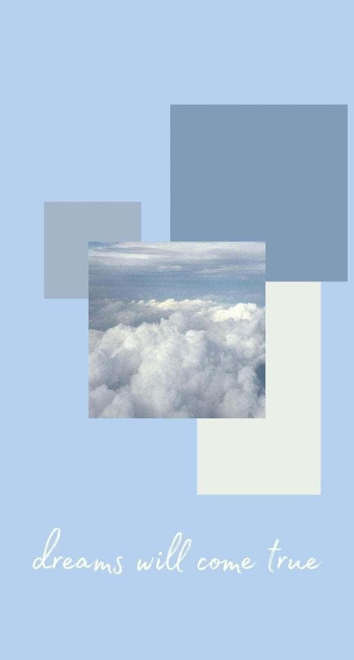 תכלת פסטל אחיד וצבעוני. טפט