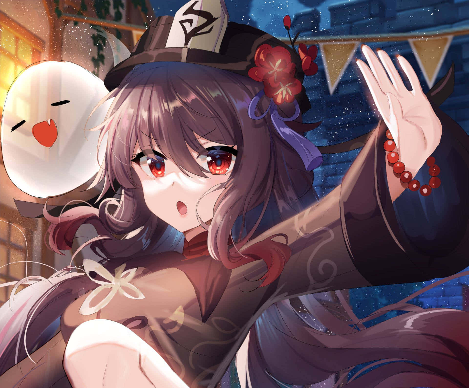 תמונת פרופיל של הו טאו ברחוב ליוי — Genshin Impact טפט