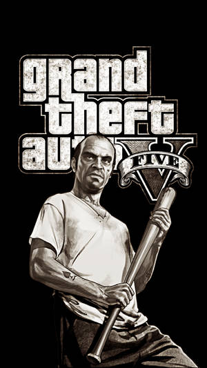 1080P GTA 5 טרבור פיליפס שחור ולבן — Gta טפט