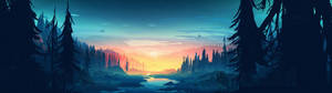 3840x1080 HD אמנות טבע לצג כפול