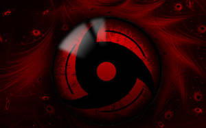 Sharingan חי גלים אדומים אסתטיים וחלקיקים — אדום אסתטי טפט