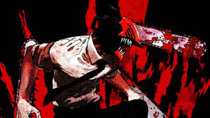 אדום אנימה Chainsaw Man — אנימה אדום טפט