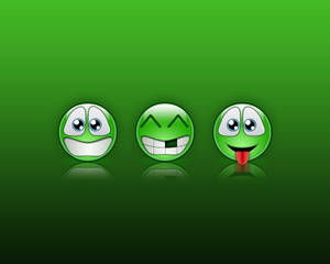אימוג'י ירוקים של MSN Messenger — ירוק אסתטי טפט