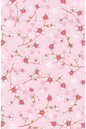 תמונת רקע אמנות פריחת דובדבן ורודה