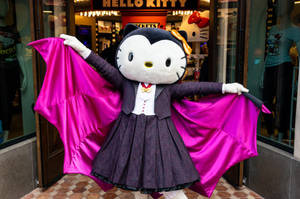 טפט של עטלף Hello Kitty בגודל טבעי לליל כל הקדושים — הלו קיטי ליל כל הקדושים טפט