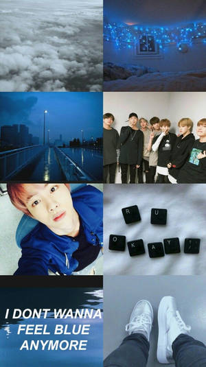 ג'ין כחול אסתטי של BTS — אסתטיקת BTS טפט