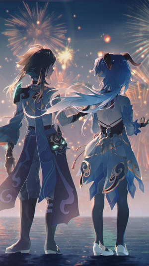 גאניו ואיאטו גנשין אימפקט טלפון — Genshin impact טלפון טפט