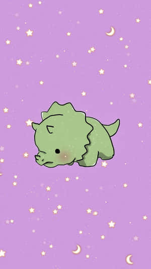 דינוזאורים חמודים על רקע פסטלי