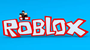 טפט תלת-ממד מגניב של כיסוי המשחק Roblox על רקע כחול.
