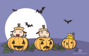 חיות חמודות בהאלoween בתוך דלעות