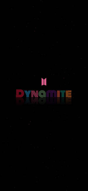 לוגו BTS Dynamite שחור פשוט — אסתטיקת BTS טפט