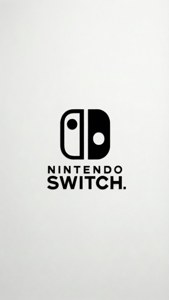 טפט עיצוב מינימליסטי ונקי הכולל את לוגו ה-Nintendo Switch.