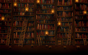 מדפי ספרים חומים אסתטיים מחשב נייד