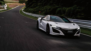 טפט מכונית 4k הונדה NSX לבן פנינה