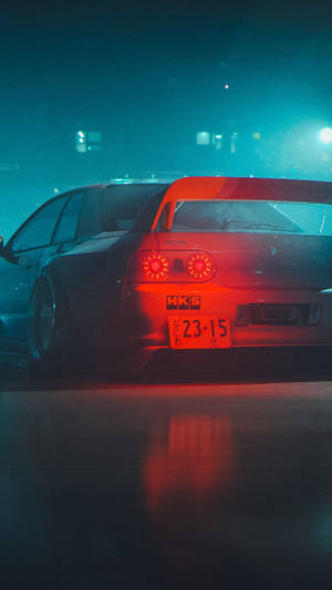 מכונית JDM אדומה וטיל