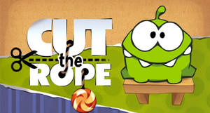 טפט משחק חתוך את החבל צפרדע חמודה